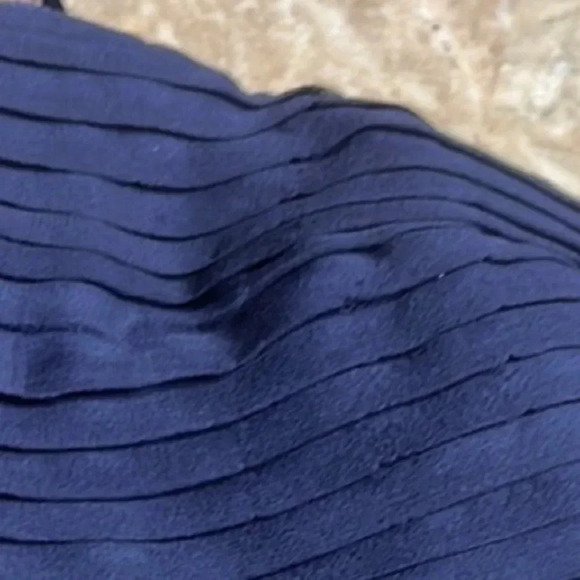 JOVANI NY Blue 100 SILK event dress .Strapless maxi with pleats and shawl - Picture 13 of 15